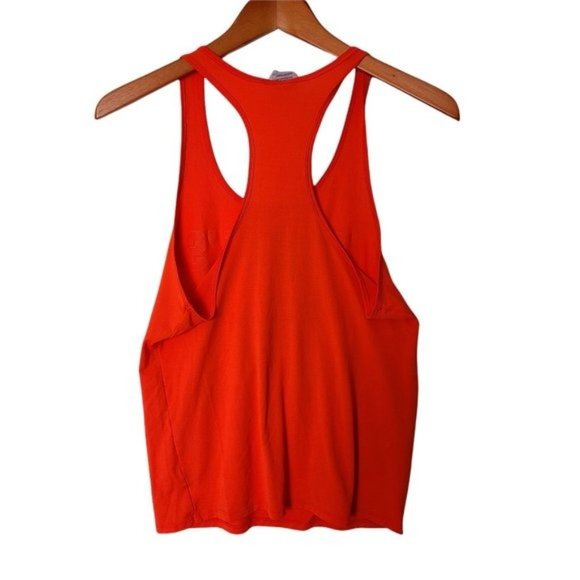 Victoria’s Secret PINK Neon‎ Orange Tank Top Size XS “ There’s No We In Pizza - Picture 6 of 6